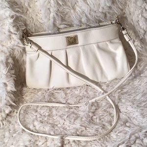 Ann Klein white clutch bag